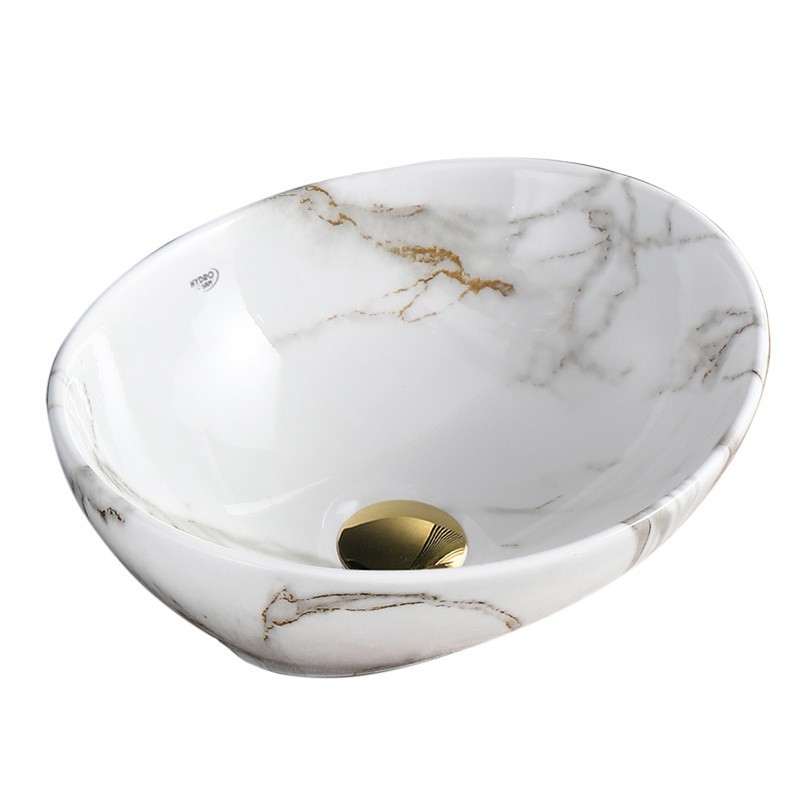 UMYWALKA NABLATOWA CERAMICZNA MARMUROWA OWALNA LUMO-MAR1-340 UMYWALKA NABLATOWA CERAMICZNA MARMUROWA OWALNA LUMO-MAR1-340