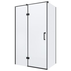 KABINA PRYSZNICOWA PROSTOKĄTNA ZES-KZ02C-BL-110X80 CZARNA 110x80 CM