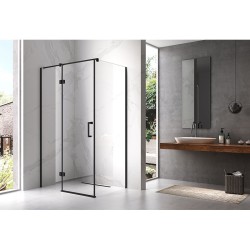 KABINA PRYSZNICOWA PROSTOKĄTNA ZES-KZ02D-BL-120X80 CZARNA 120x80 CM