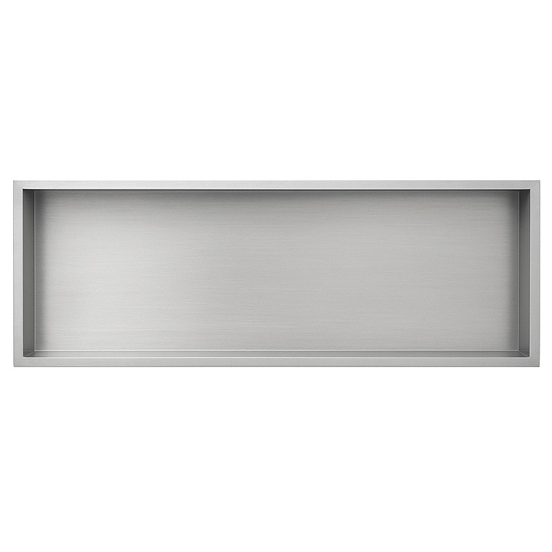 PÓŁKA ŁAZIENKOWA WNĘKOWA IGA Z KOŁNIERZEM CHROM 90X30X7 CM PÓŁKA ŁAZIENKOWA WNĘKOWA IGA Z KOŁNIERZEM CHROM 90X30X7 CM