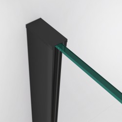 DRZWI PRYSZNICOWE UCHYLNE DO WNĘKI KZ17D CZARNE 100 CM 6 MM