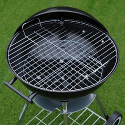 GRILL OGRODOWY WĘGLOWY Z POKRYWĄ OKRĄGŁY VL16 CZARNY