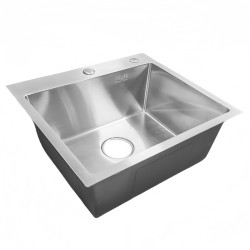 ZLEW KUCHENNY ZLEWOZMYWAK JEDNOKOMOROWY STALOWY INOX ALOR-CH-50X45 DOZOWNIK SYFON UCHWYTY