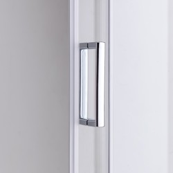 KABINA PRYSZNICOWA KWADRATOWA Z BRODZIKIEM KZ93B/ST02B CHROM/CZARNY 90x90