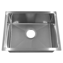 ZLEW KUCHENNY ZLEWOZMYWAK JEDNOKOMOROWY STALOWY INOX RODOS-CH-50X40 SYFON UCHWYTY