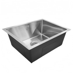 ZLEW KUCHENNY ZLEWOZMYWAK JEDNOKOMOROWY STALOWY INOX RODOS-CH-50X40 SYFON UCHWYTY