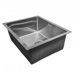 ZLEW KUCHENNY ZLEWOZMYWAK JEDNOKOMOROWY STALOWY INOX RODOS-CH-50X40 SYFON UCHWYTY
