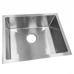 ZLEW KUCHENNY ZLEWOZMYWAK JEDNOKOMOROWY STALOWY INOX RODOS-CH-50X40 SYFON UCHWYTY