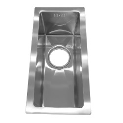 ZLEW KUCHENNY ZLEWOZMYWAK JEDNOKOMOROWY STALOWY INOX RODOS-CH-44X22 SYFON UCHWYTY