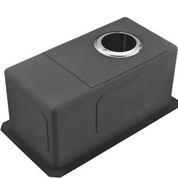 ZLEW KUCHENNY ZLEWOZMYWAK JEDNOKOMOROWY STALOWY INOX RODOS-CH-44X22 SYFON UCHWYTY