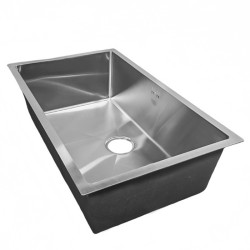 ZLEW KUCHENNY ZLEWOZMYWAK JEDNOKOMOROWY STALOWY INOX RODOS-CH-74X47 SYFON UCHWYTY