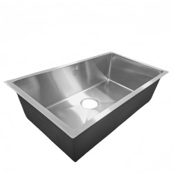 ZLEW KUCHENNY ZLEWOZMYWAK JEDNOKOMOROWY STALOWY INOX RODOS-CH-74X47 SYFON UCHWYTY