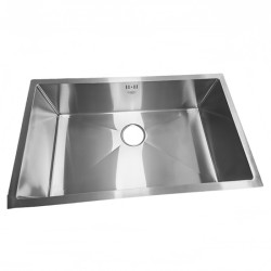 ZLEW KUCHENNY ZLEWOZMYWAK JEDNOKOMOROWY STALOWY INOX RODOS-CH-74X47 SYFON UCHWYTY