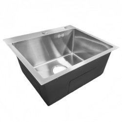 ZLEW KUCHENNY ZLEWOZMYWAK JEDNOKOMOROWY STALOWY INOX TONGA-CH-50X45 DOZOWNIK SYFON UCHWYTY