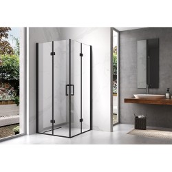 KABINA PRYSZNICOWA KWADRATOWA ZES-KZ08B-BL-80 CZARNA 80x80 CM