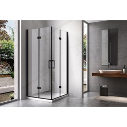 KABINA PRYSZNICOWA KWADRATOWA ZES-KZ08C-BL-90 CZARNA 90x90 CM
