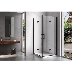 KABINA PRYSZNICOWA KWADRATOWA ZES-KZ08D-BL-100 CZARNA 100x100 CM