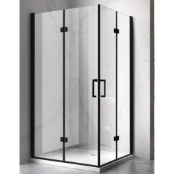KABINA PRYSZNICOWA PROSTOKĄTNA ZES-KZ12B-BL-100X80 CZARNA 100x80 CM