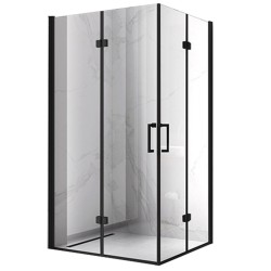 KABINA PRYSZNICOWA PROSTOKĄTNA ZES-KZ12C-BL-110X80 CZARNA 110X80 CM