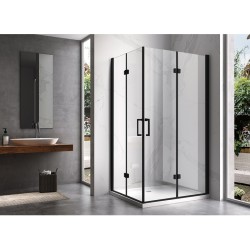 KABINA PRYSZNICOWA PROSTOKĄTNA ZES-KZ12D-BL-120X80 CZARNA 120x80 CM