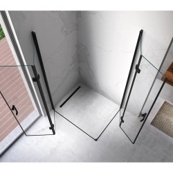KABINA PRYSZNICOWA PROSTOKĄTNA ZES-KZ13A-BL-100X90 CZARNA 100x90 CM