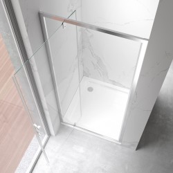 DRZWI PRYSZNICOWE KZ18C CHROM 90 CM 6 MM