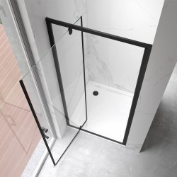 DRZWI PRYSZNICOWE KZ18C CZARNE 90 CM 6 MM