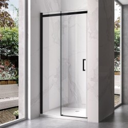 DRZWI PRYSZNICOWE ZES-KZ09A-BL-100 CZARNE 95-100 CM 8 MM
