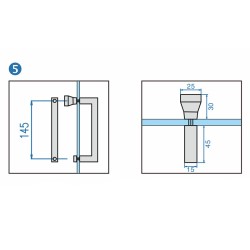DRZWI PRYSZNICOWE ZES-KZ09A-BL-100 CZARNE 95-100 CM 8 MM