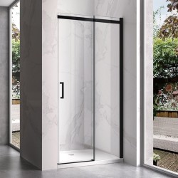 DRZWI PRYSZNICOWE ZES-KZ09D-BL-130 CZARNE 125-130 CM 8 MM