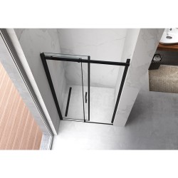 DRZWI PRYSZNICOWE ZES-KZ09D-BL-130 CZARNE 125-130 CM 8 MM