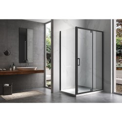 KABINA PRYSZNICOWA PROSTOKĄTNA ZES-KZ06B-BL-100X80 CZARNA 100x80 CM