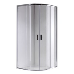 KABINA PRYSZNICOWA PÓŁOKRĄGŁA Z BRODZIKIEM KZ94B/ST01B CHROM/BIAŁY 90x90