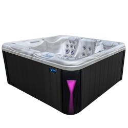 JACUZZI OGRODOWE WANNA SPA566 FULL CAPPUCCINO OBUDOWA ANTRACYT 200x200 CM