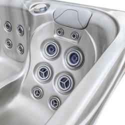 JACUZZI OGRODOWE WANNA SPA566 FULL CAPPUCCINO OBUDOWA ANTRACYT 200x200 CM