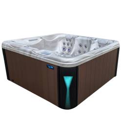 JACUZZI OGRODOWE WANNA SPA566 FULL CAPPUCCINO OBUDOWA KAWA 200x200 CM