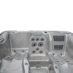 JACUZZI OGRODOWE WANNA SPA566 FULL CAPPUCCINO OBUDOWA KAWA 200x200 CM