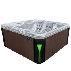 JACUZZI OGRODOWE WANNA SPA566 FULL CAPPUCCINO OBUDOWA KAWA 200x200 CM