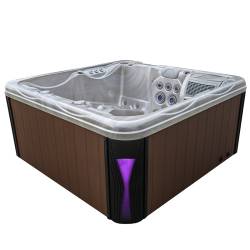 JACUZZI OGRODOWE WANNA SPA566 FULL CAPPUCCINO OBUDOWA KAWA 200x200 CM