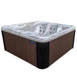 JACUZZI OGRODOWE WANNA SPA566 FULL CAPPUCCINO OBUDOWA KAWA 200x200 CM