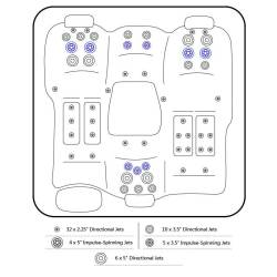 JACUZZI OGRODOWE WANNA SPA566 FULL CAPPUCCINO OBUDOWA KAWA 200x200 CM