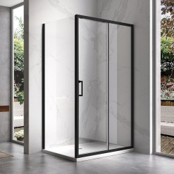 KABINA PRYSZNICOWA PROSTOKĄTNA ZES-KZ103-BL-90X80 CZARNA 90x80 CM