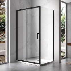 KABINA PRYSZNICOWA PROSTOKĄTNA ZES-KZ103A-BL-100X80 CZARNA 100x80 CM