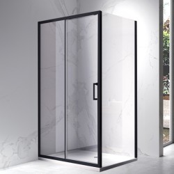 KABINA PRYSZNICOWA PROSTOKĄTNA ZES-KZ104A-BL-100X90 CZARNA 100x90 CM