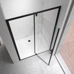 DRZWI PRYSZNICOWE KZ19D CZARNE 100 CM 6 MM