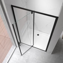 DRZWI PRYSZNICOWE KZ19D CZARNE 100 CM 6 MM
