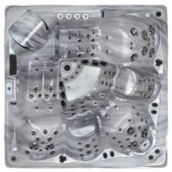 JACUZZI OGRODOWE WANNA SPA748 ODYSSEY OBUDOWA SZARA DESKA F27 230x230 CM