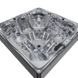 JACUZZI OGRODOWE WANNA SPA748 ODYSSEY OBUDOWA SZARA DESKA F27 230x230 CM