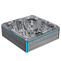 JACUZZI OGRODOWE WANNA SPA748 ODYSSEY OBUDOWA SZARA DESKA F27 230x230 CM