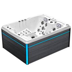 JACUZZI OGRODOWE WANNA SPA754 BIAŁA PERŁA OBUDOWA SZARA DESKA F22
